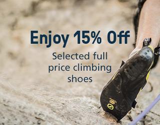 15% off selected full price climbing shoes content tile