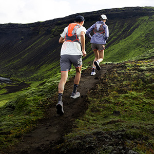 Man trail running